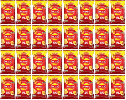 32 x Walkers Ready Salted Crisps 45G