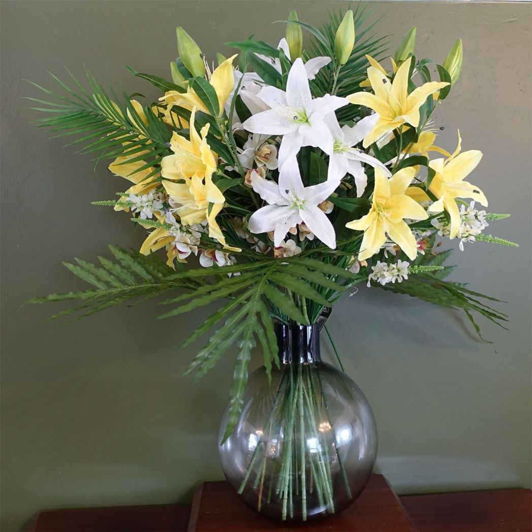 40cm Grey Smoke Bottle Glass Vase