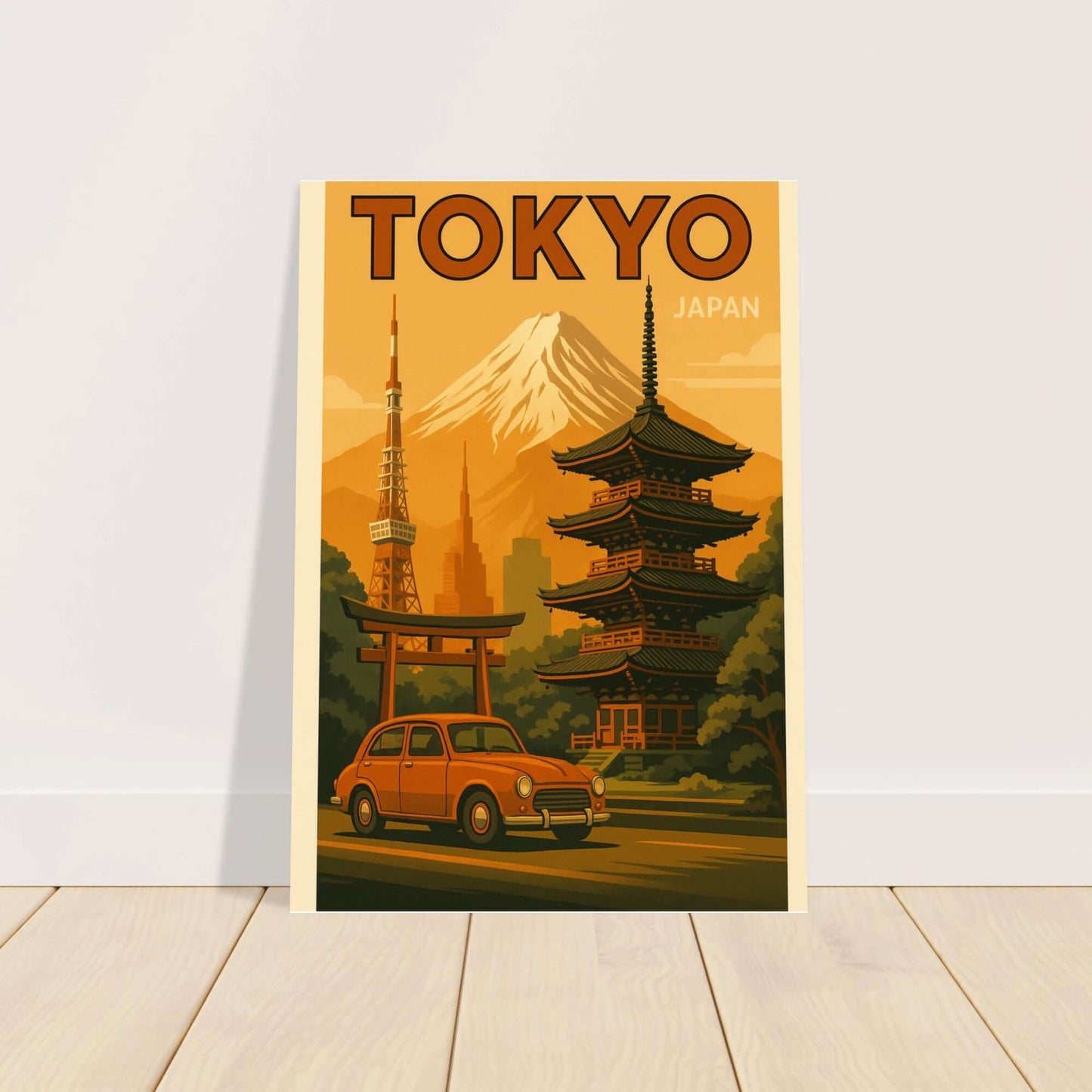 Vintage Tokyo Travel Poster