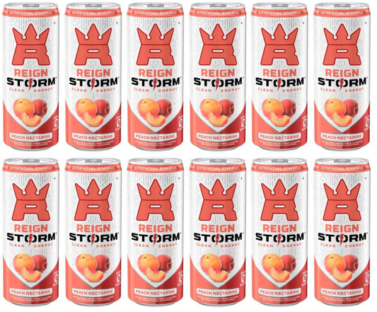 12 x Reign Storm Peach Nectarine 355Ml