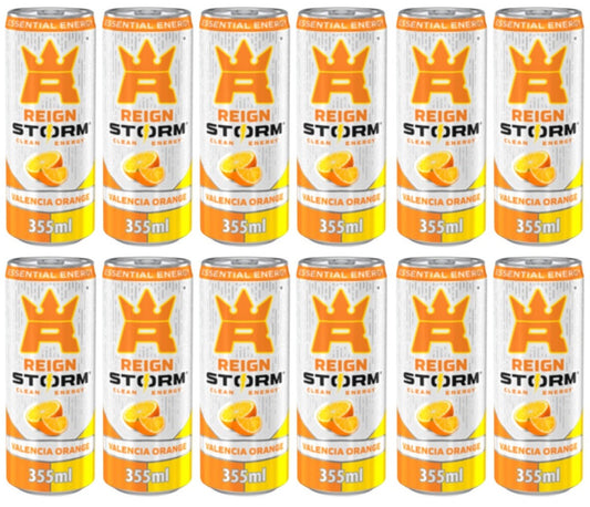 12 x Reign Storm Valencia Orange 355Ml