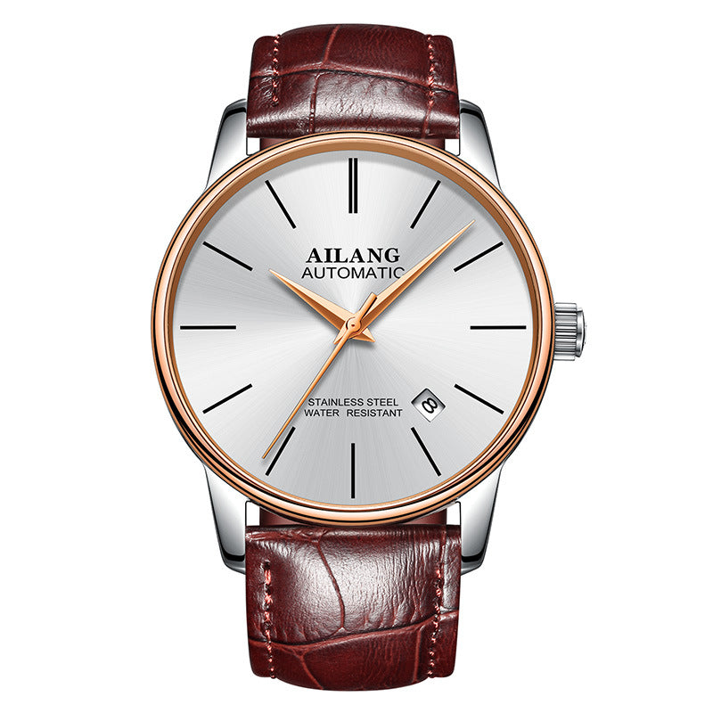 Men's Automatic Mechanical Watch - Rose Gold Black Premium Wrist Watch