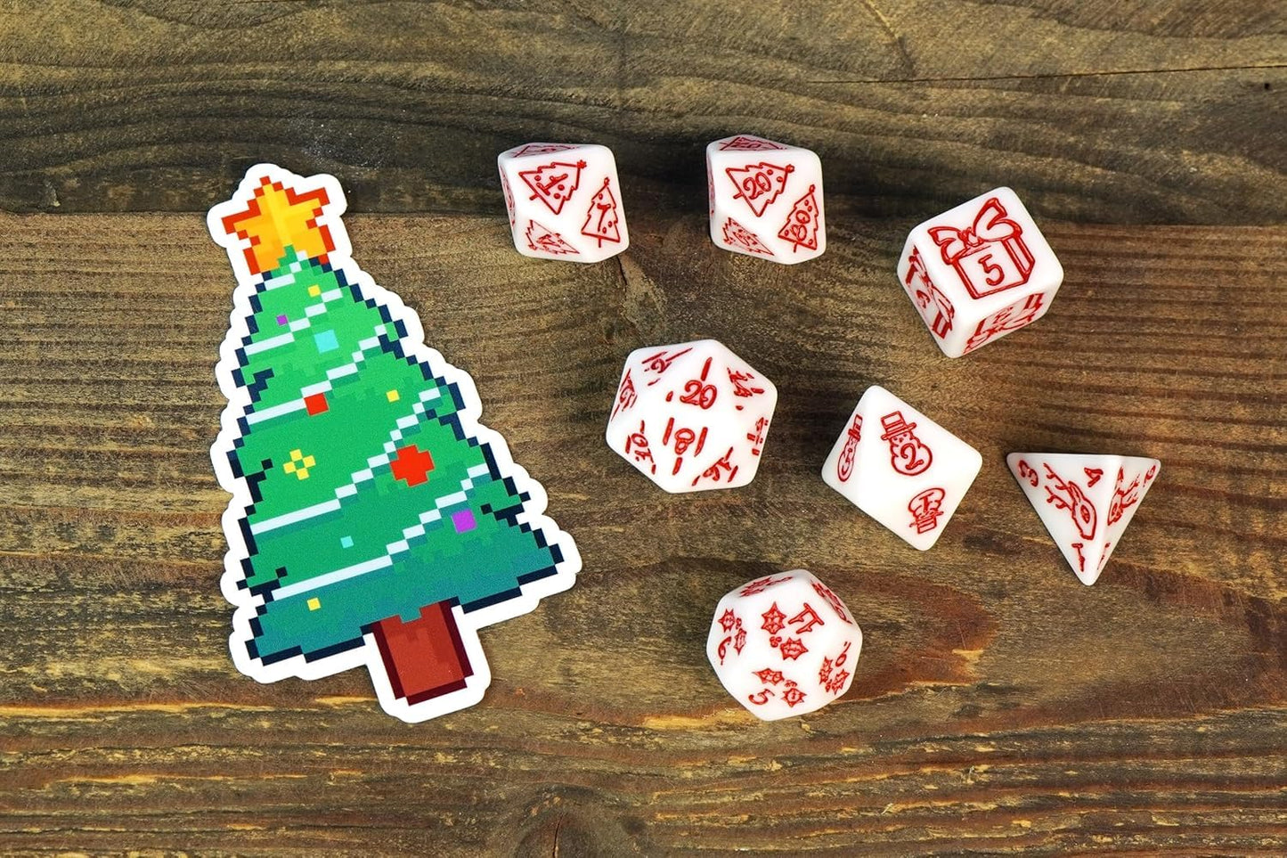 1985 Games Holiday Mystery Dice Bag – Pack of 6 with Festive Patterns for RPGs & Tabletop Gaming