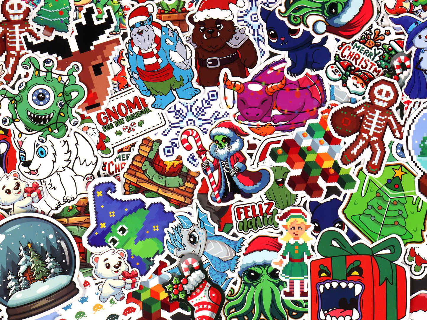 1985 Games Holiday Mystery Dice Bag – Pack of 6 with Festive Patterns for RPGs & Tabletop Gaming