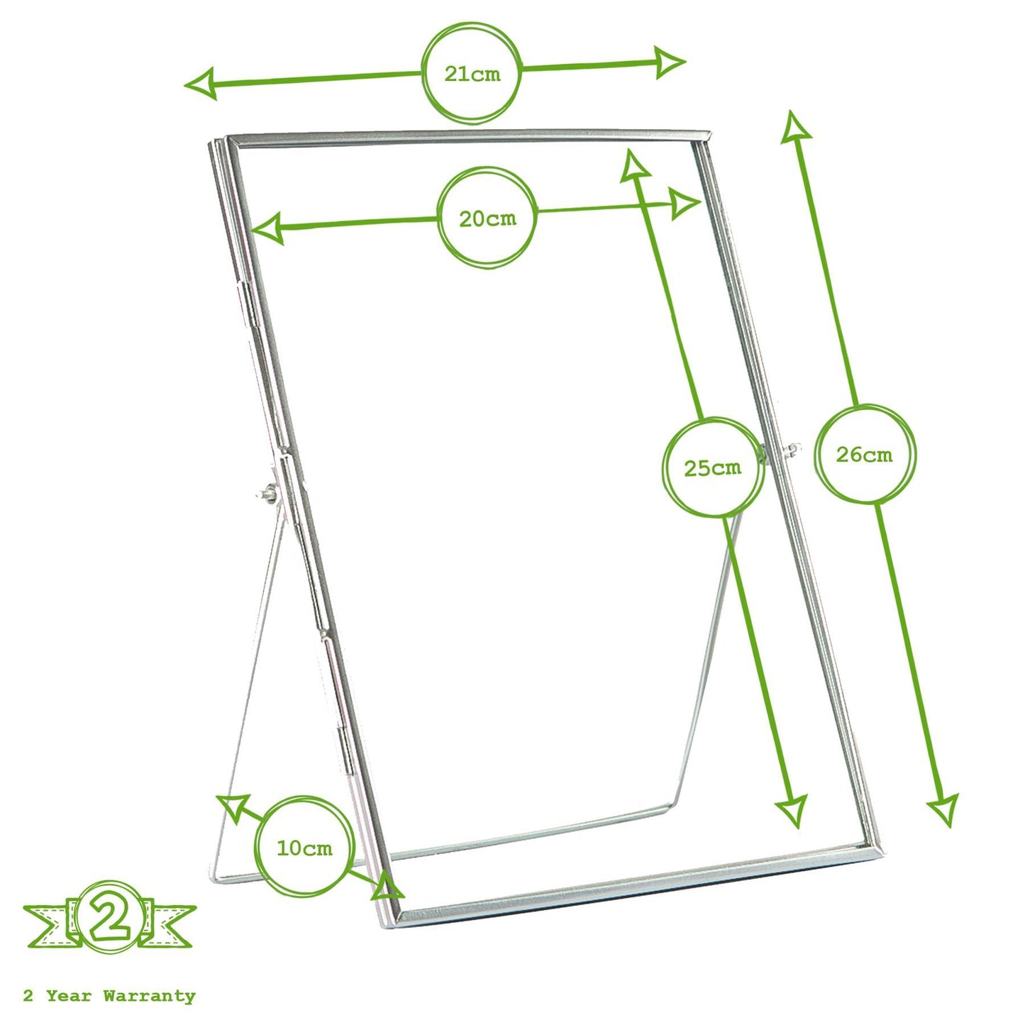 8" x 10" Standing Metal Photo Frame