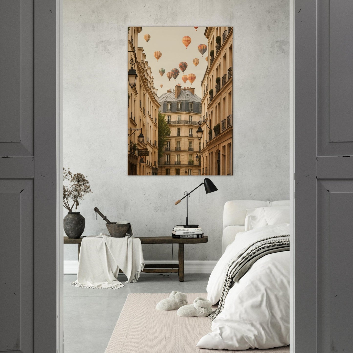 Hot Air Balloons Over Montmartre, Paris – Stunning Art Poster