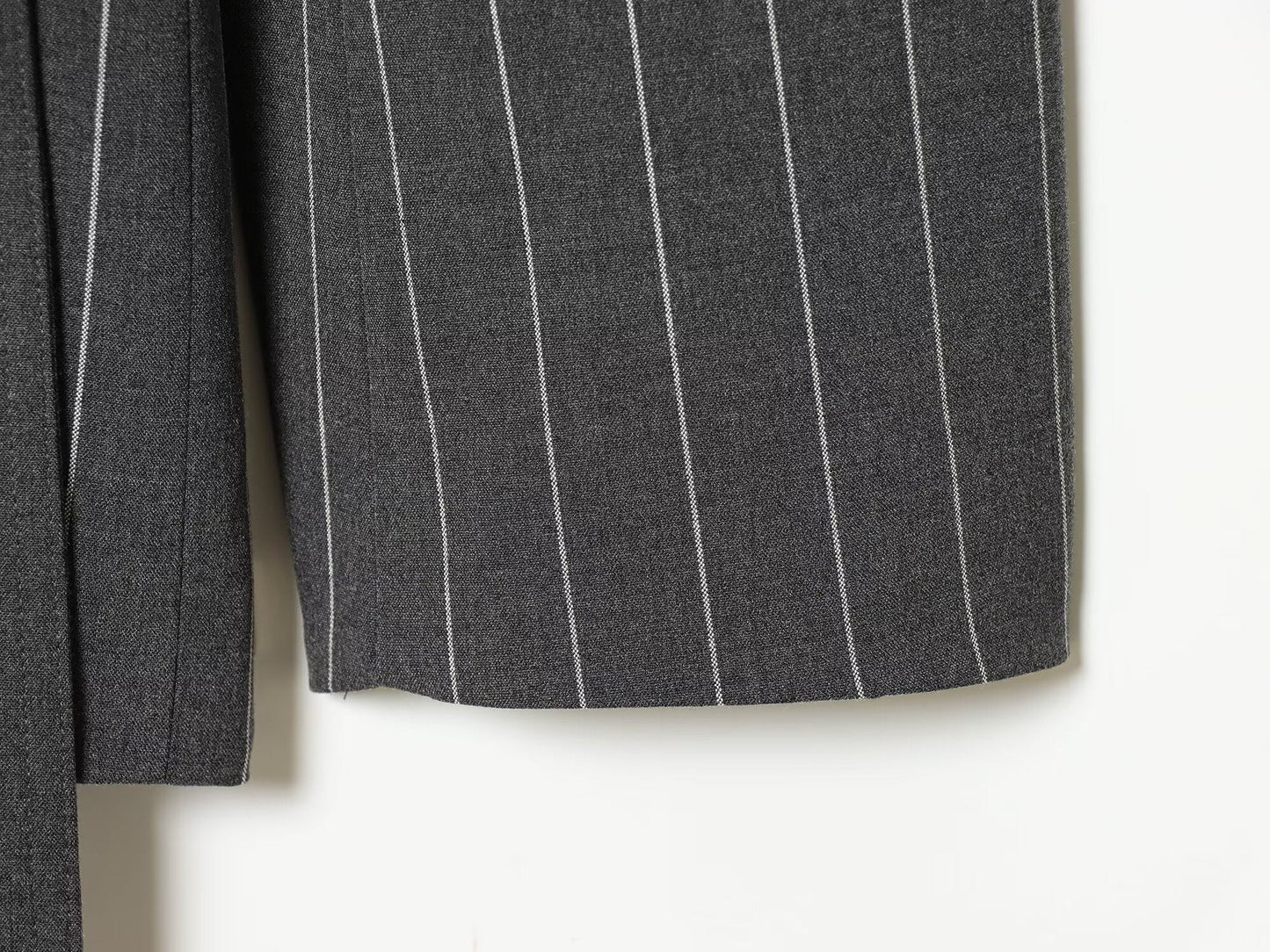 Belted Wrap Suit Set - Premium Two-Piece