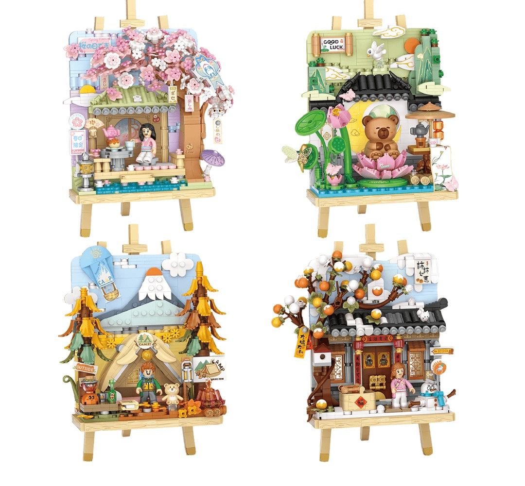 LOZ Lotus Garden Painting Easel 4804