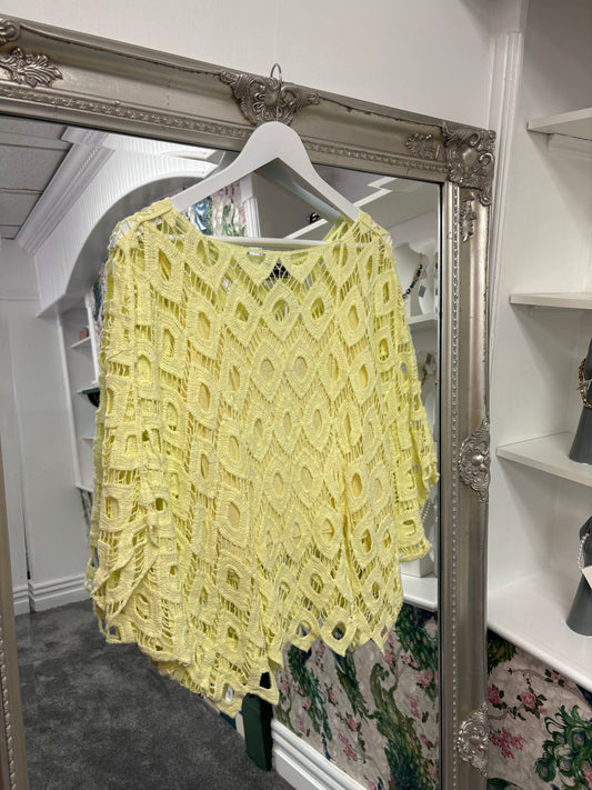 Luxtyle Crochet Batwing Top with Cami – One Size Fits 8–16