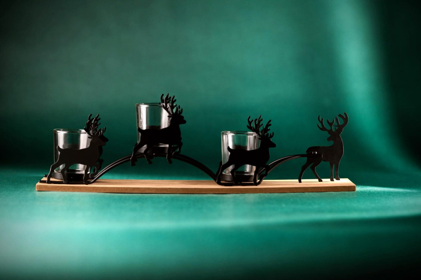 Reindeer 3pc Candle Holder