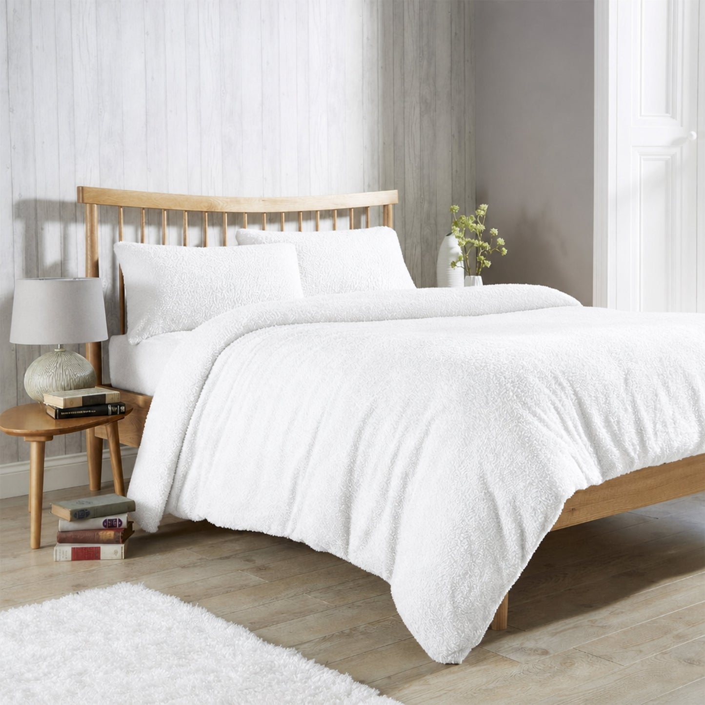 OLIVIA ROCCO Teddy Fleece Duvet Cover Set Premium Plush Ultra Cosy Winter Bedding