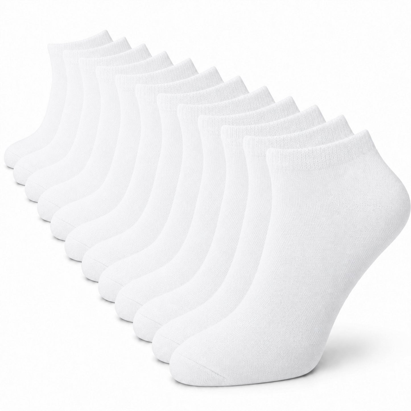 Sock Stack Mens Trainer Socks 12 Pairs Breathable Cotton Blend Arch Support Anti Crimping