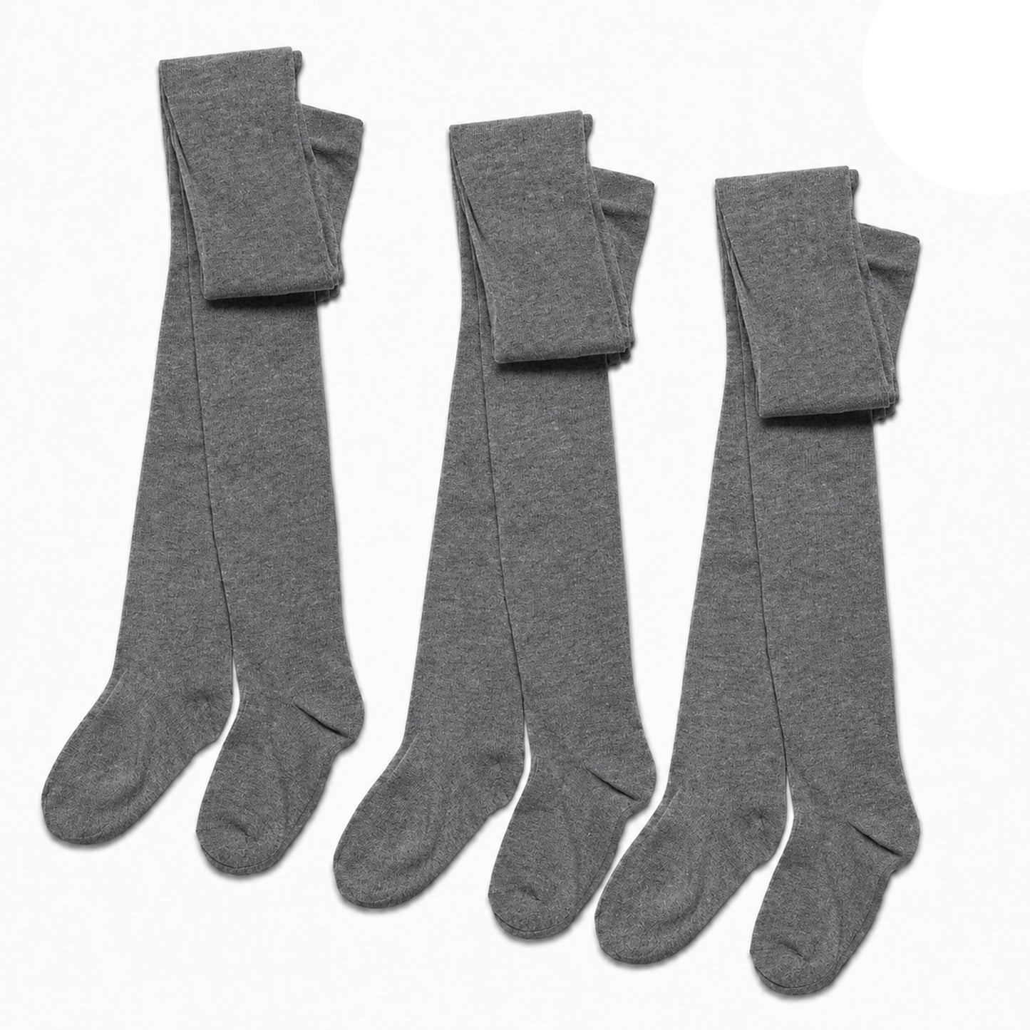 Sock Stack Girls Cotton Lycra Tights 3 Pairs Cotton Rich Back To School Uniform Reinforced Heel Toe Multipack Value