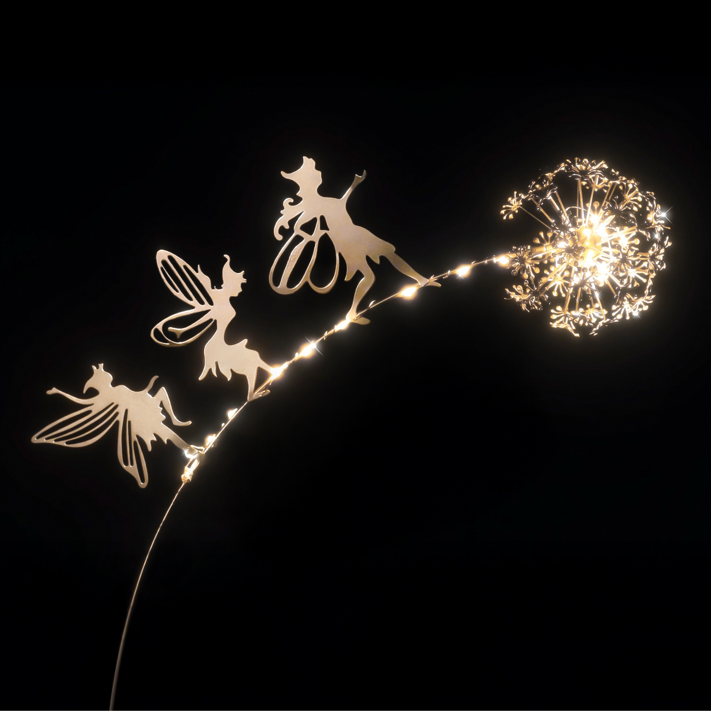 Solar Dandelion Fairy Stake Light Outdoor Garden Ornament