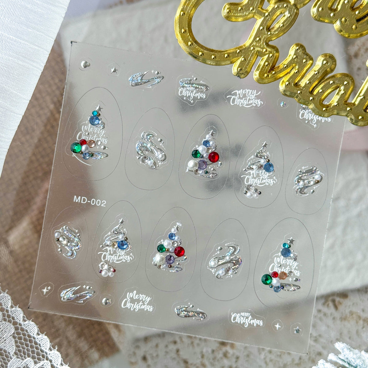 Hello Claws | Merry Christmas Tree Nail Deco Sticker