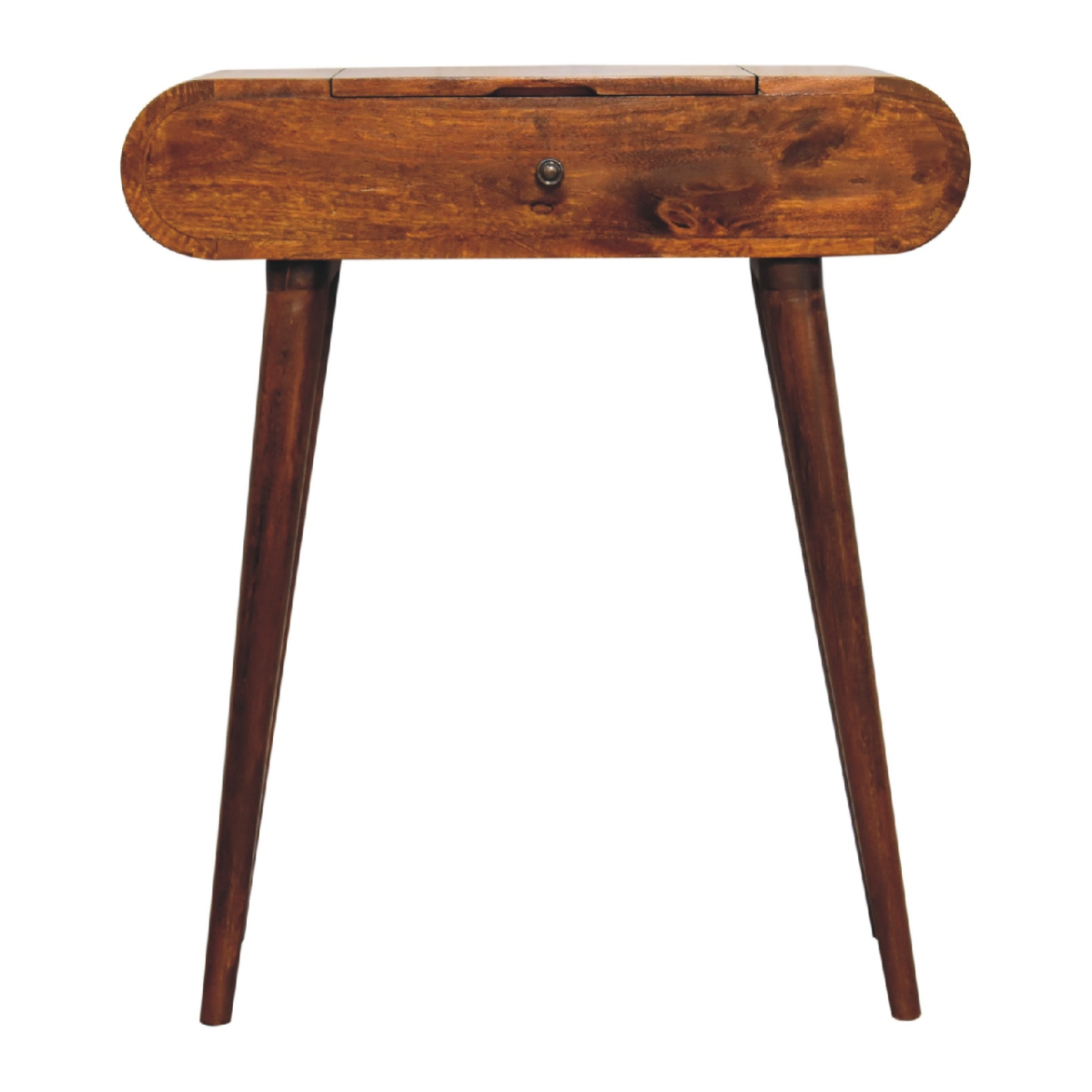 Artisan Furniture Solid Mango Wood Mini Round Chestnut Fold Vanity