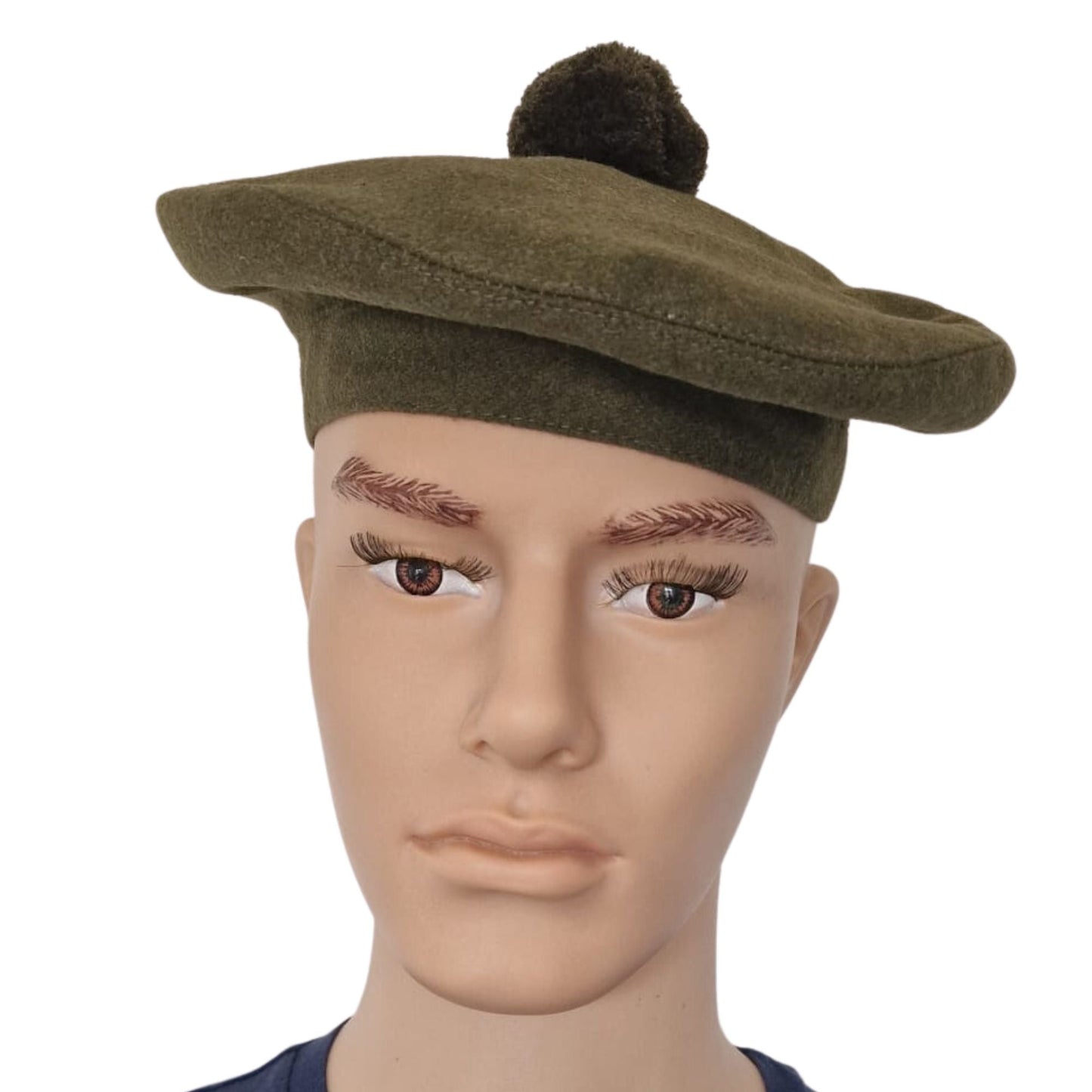 Green Scottish Tam O Shanter Hat Military Bonnet Beret Balmoral Army Cap Scott's Hat