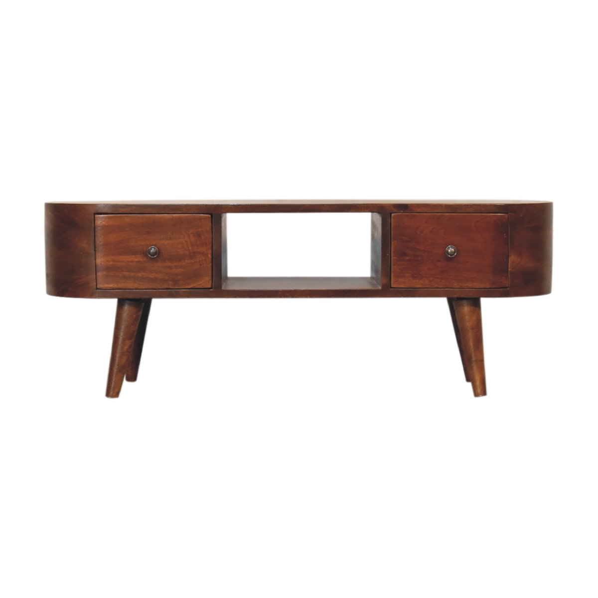 Artisan Furniture Solid Wood Chestnut Round Open Media Unit
