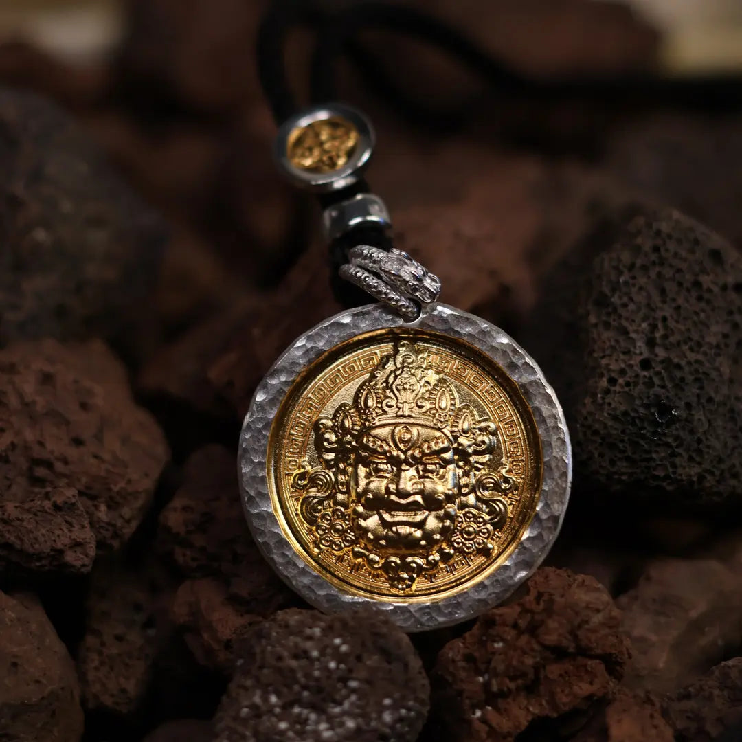 Yellow Jambhala Black Cord Necklace-30g