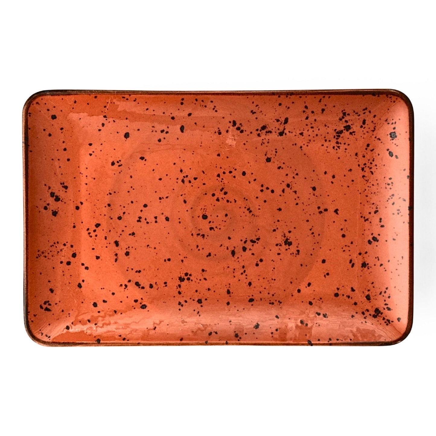Porcelain Serving Plate – Fairlie, Orange – 30x20cm