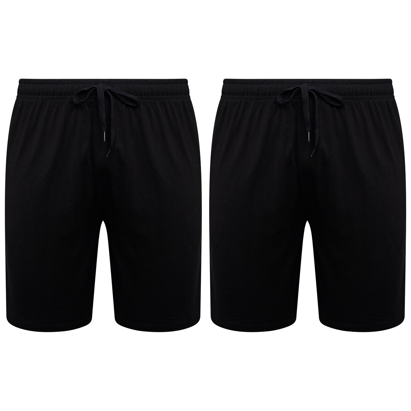 Sock Stack Men's Cotton Lounge Shorts Stretchable 2 Pack Black Navy Grey Durable