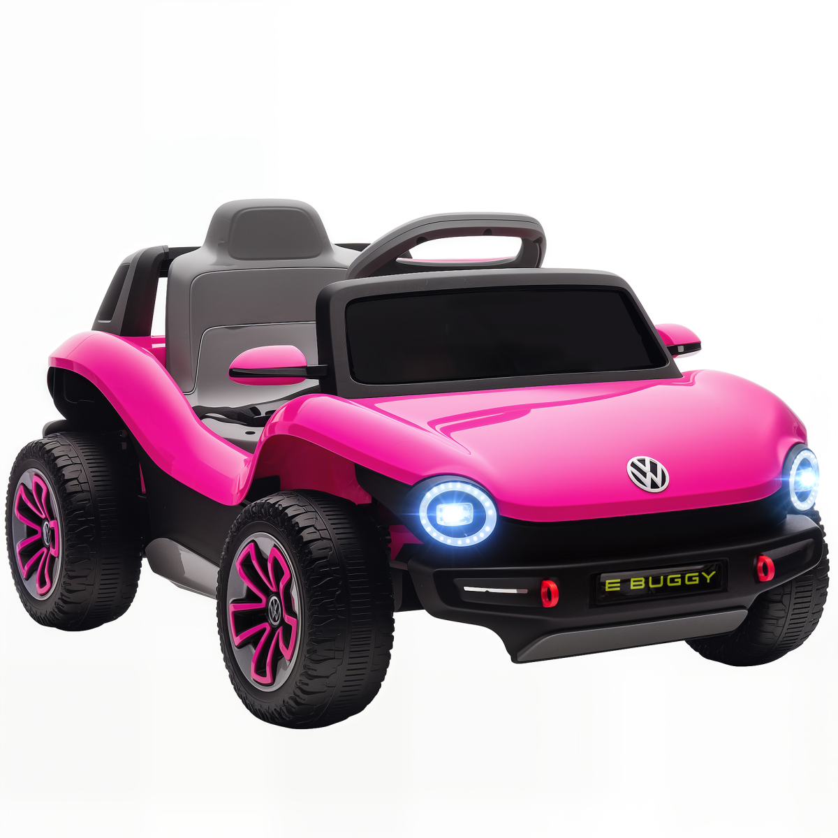 AIYAPLAY Volkswagen Licensed Kids Electric Car w/ Remote, Suspension, Pink