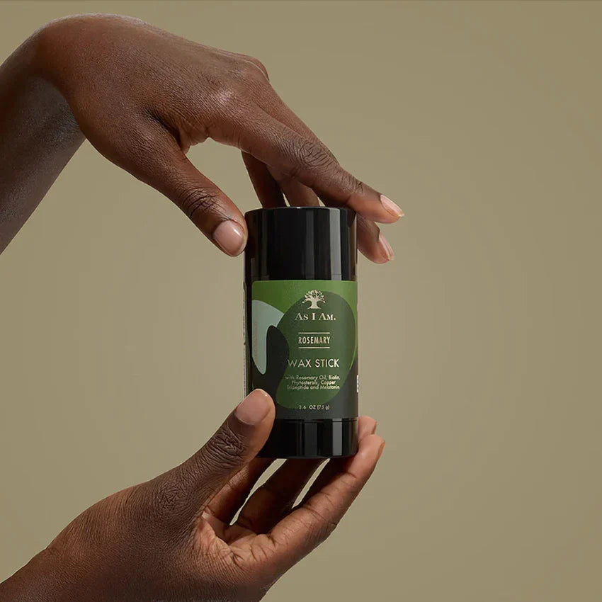 As I Am Rosemary Hair Wax Stick for Edge & Frizz Control & Sleek Styling for Curly & Coily Hair 2.7 oz