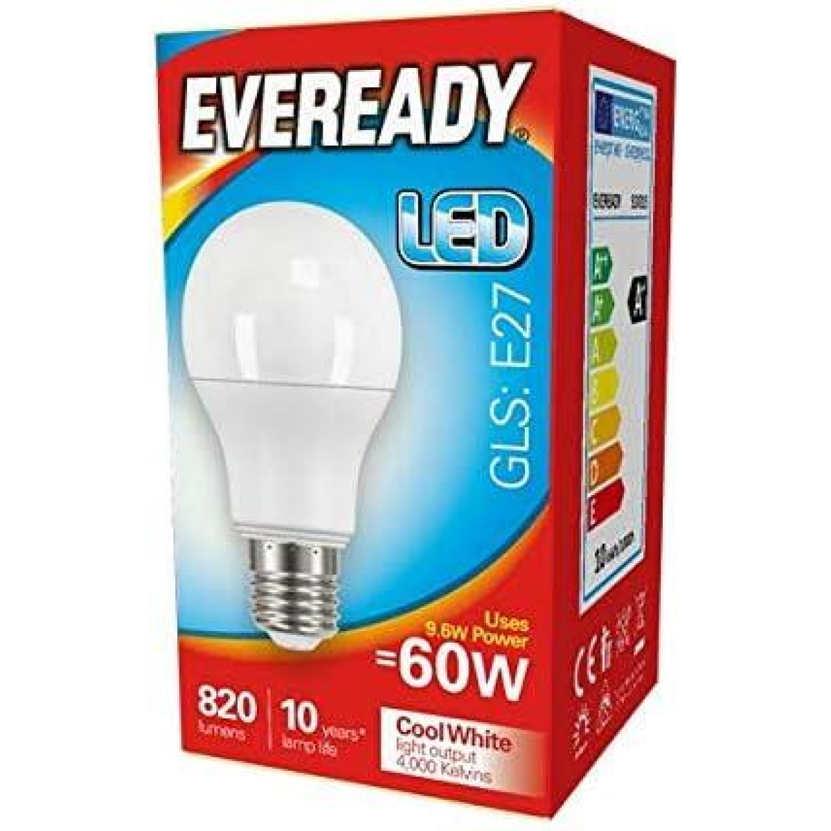 Eveready LED Bulb GLS ES 60w DL pk of 5
