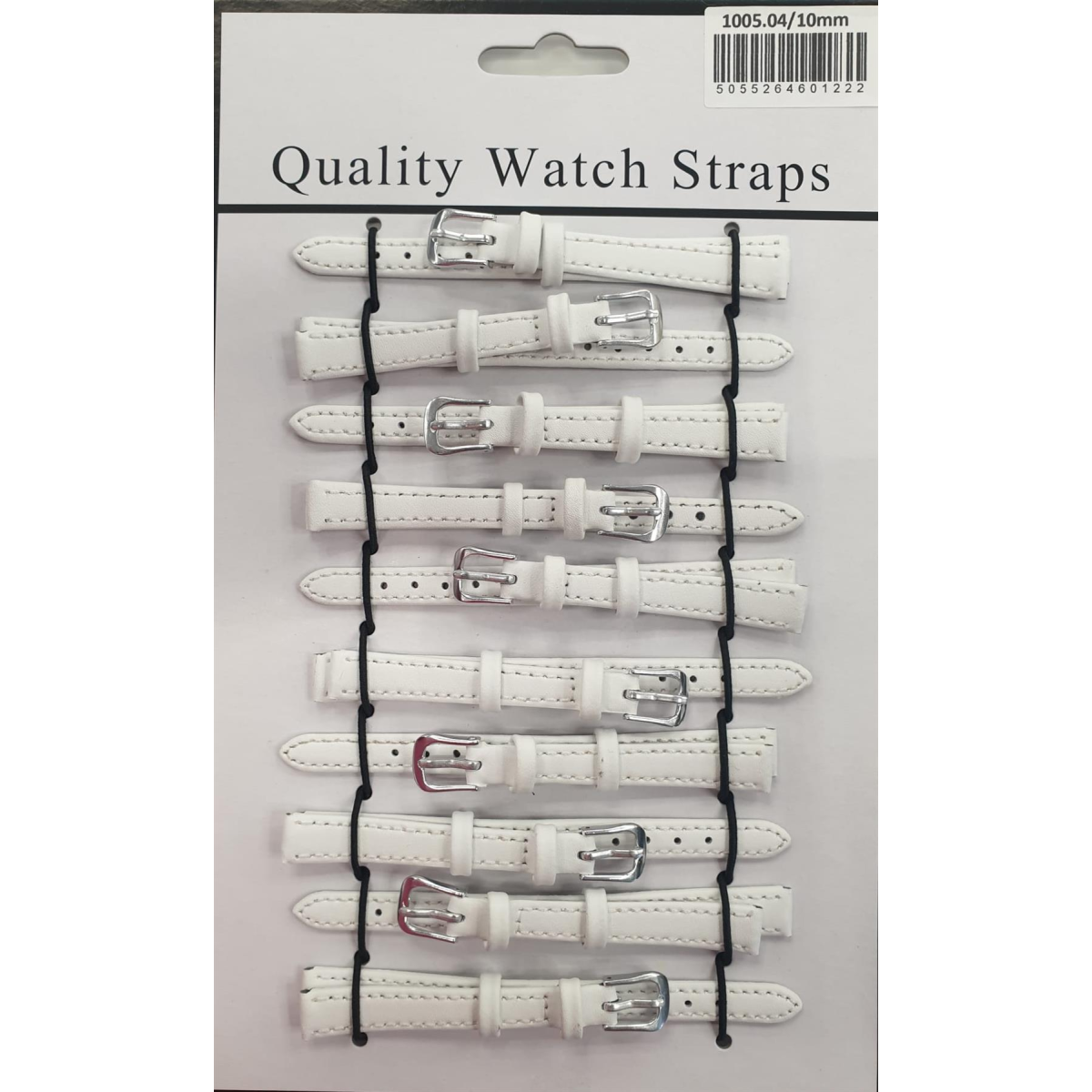 Leather White Watch Straps Pk10 size 10mm 1005.02