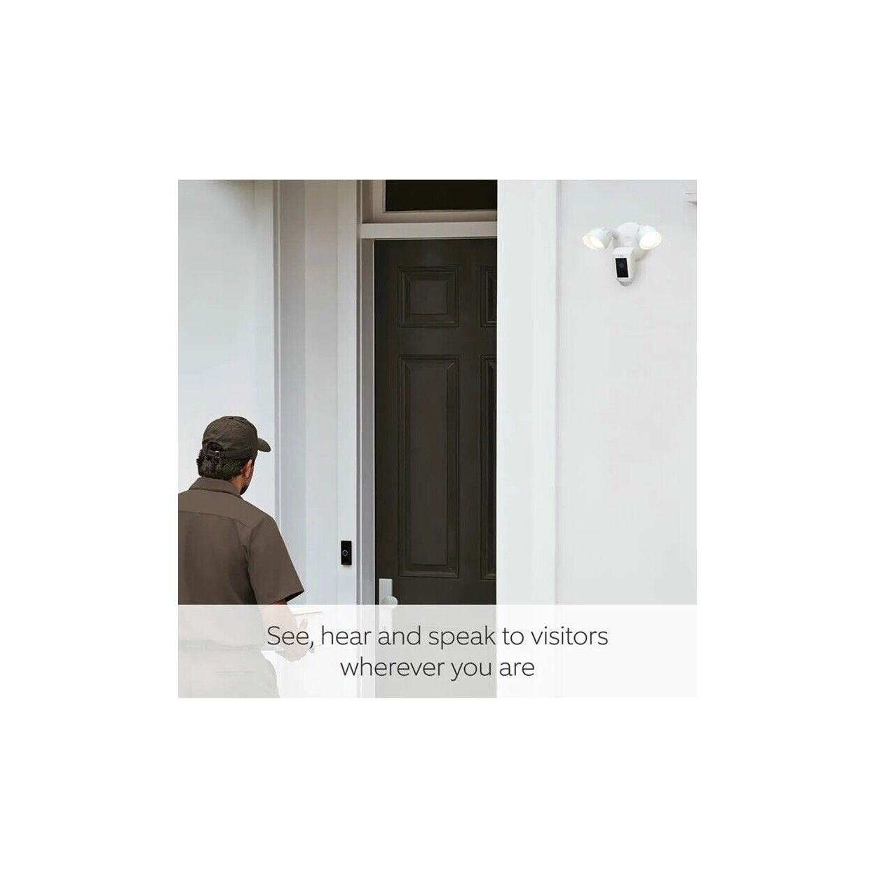 Ring Floodlight Cam Wired Plus - Outdoor Security Cam with LED Lights and Siren