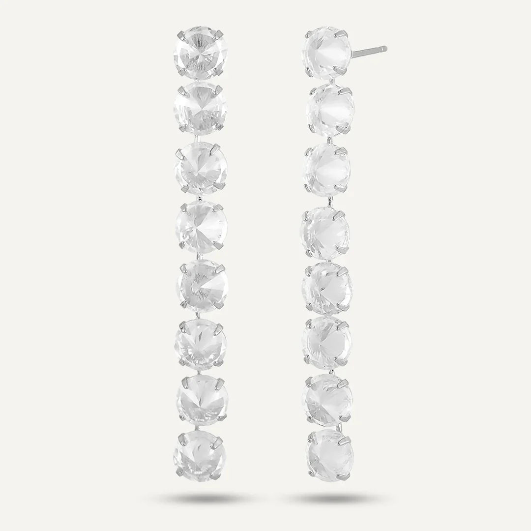 Elizabeth Crystal Post Drop Earrings