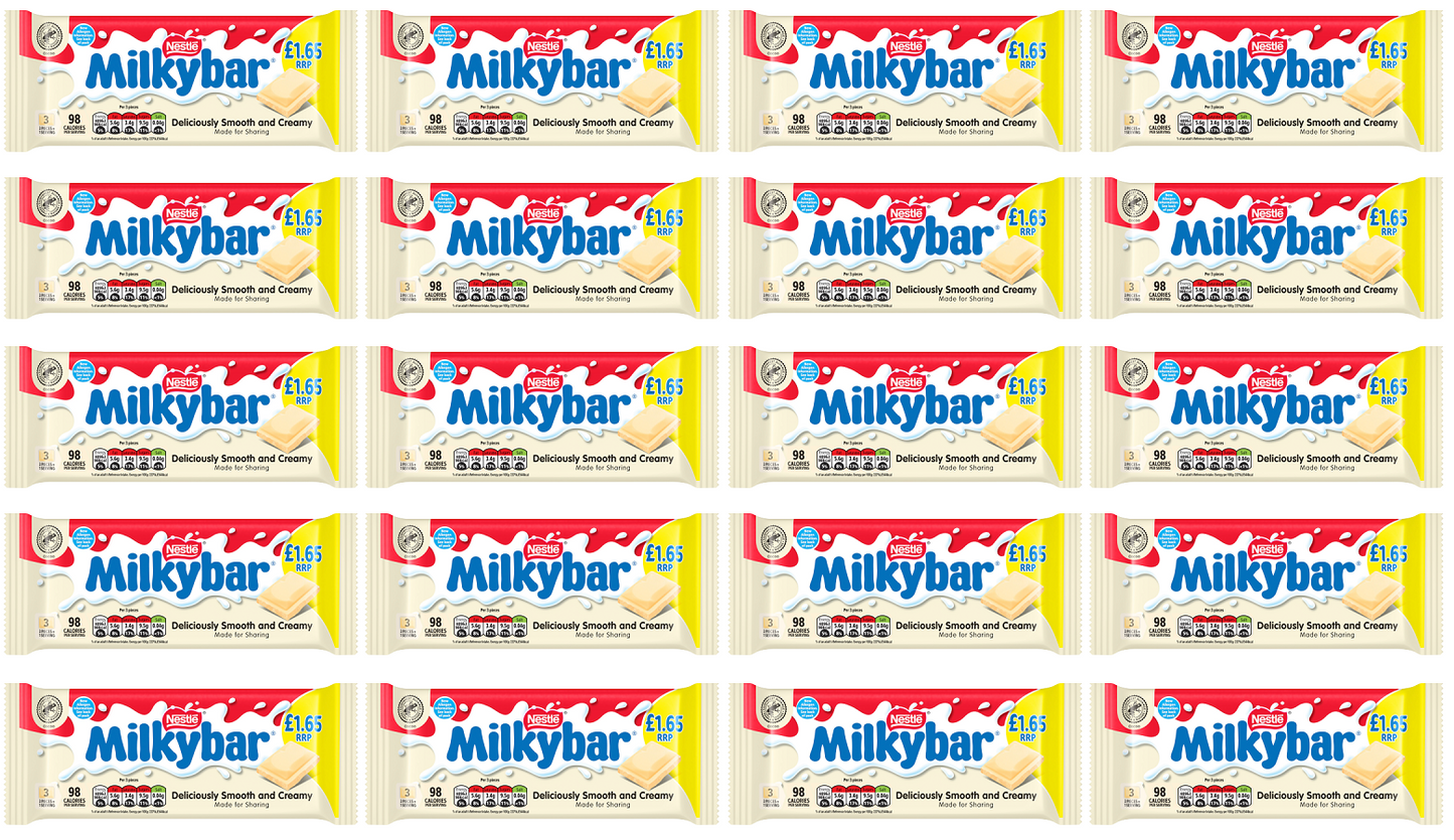 20 x Nestle Milkybar White Large Bar - 90GM