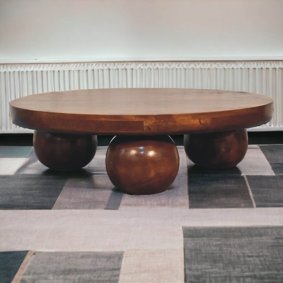 Artisan Furniture Solid Mango Wood Chestnut Central Ball Table
