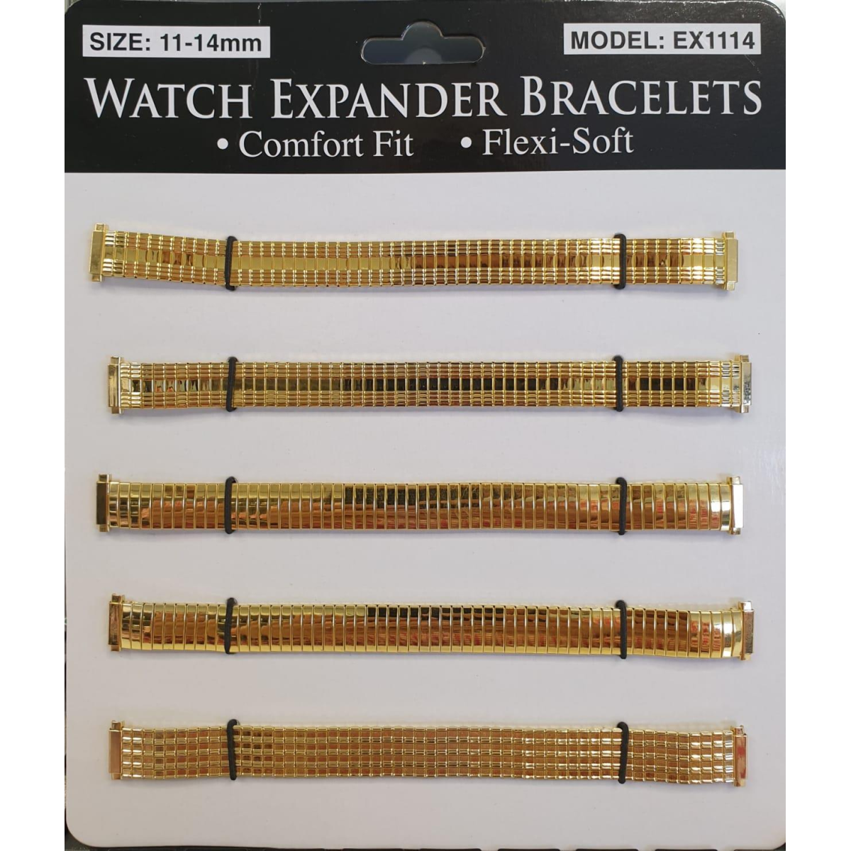 Watch Straps 11-14mm Expander 6 pack EX1114 Gold Colour