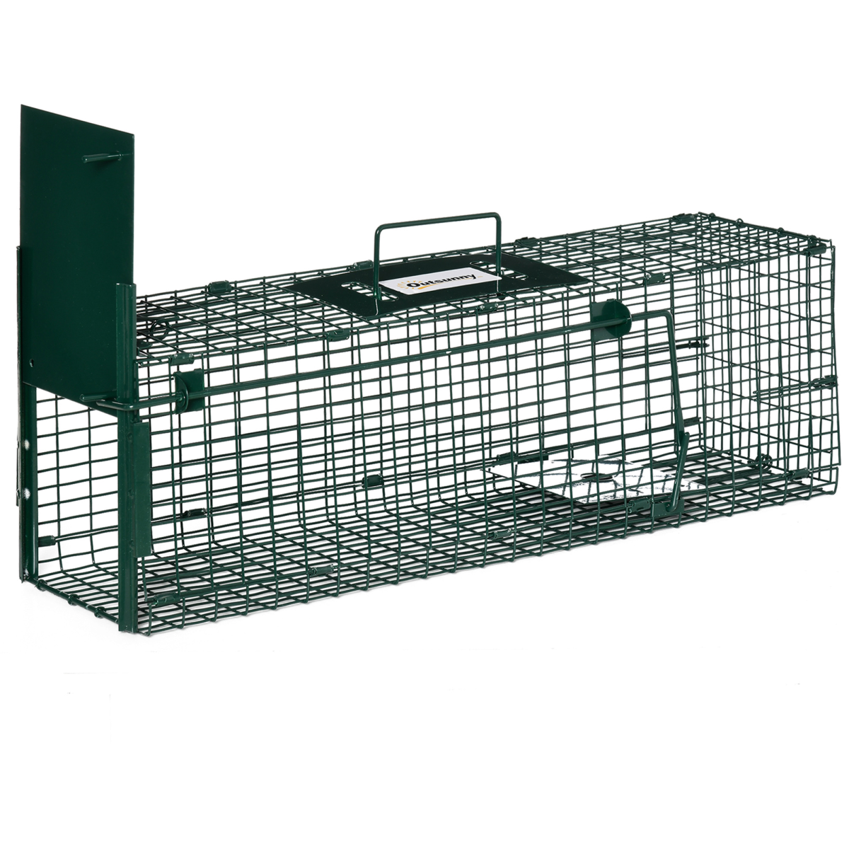 Outsunny Single Door Rat Trap for Small Animals, Dark Green