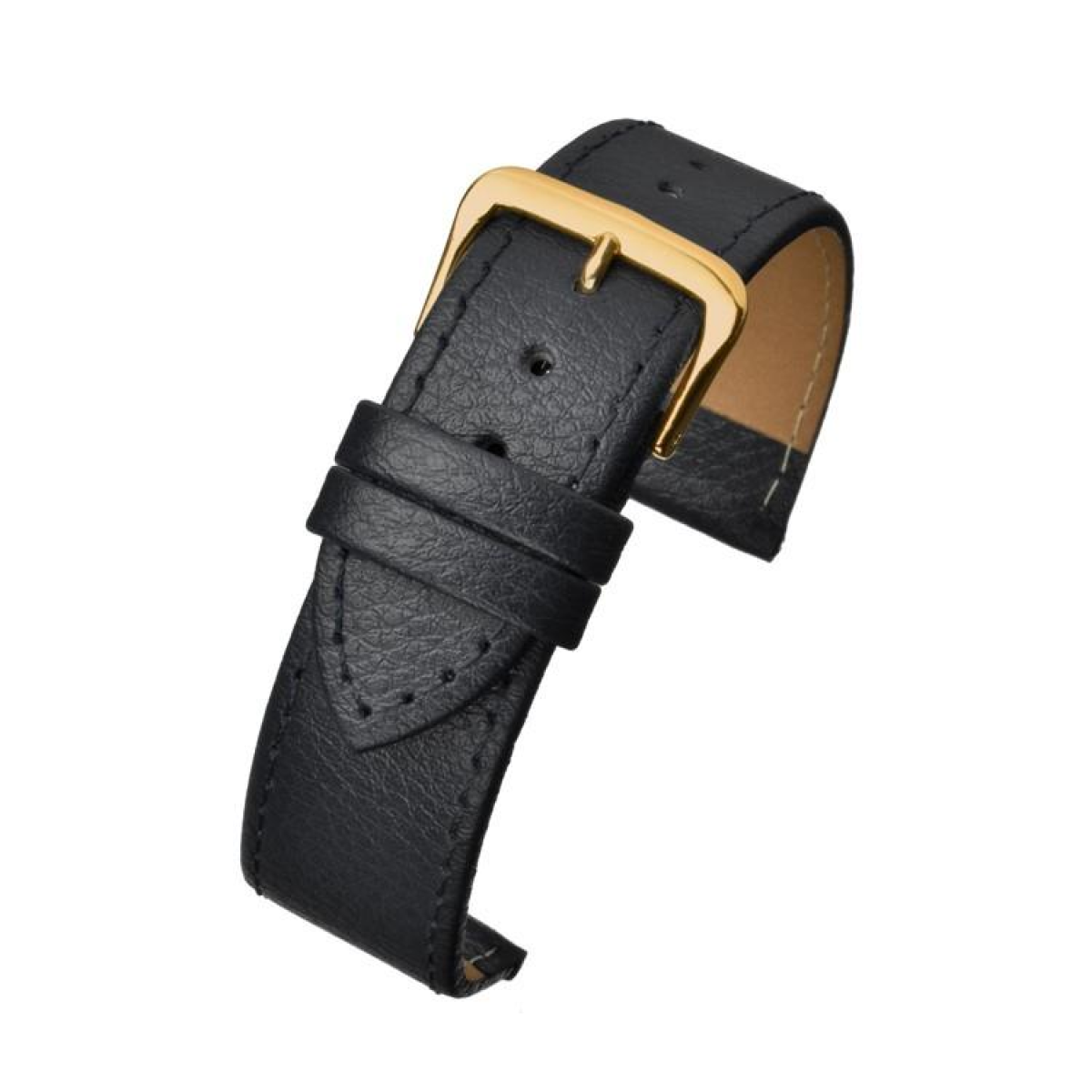 Black Buffalo Grain Leather Watch Strap 24mm