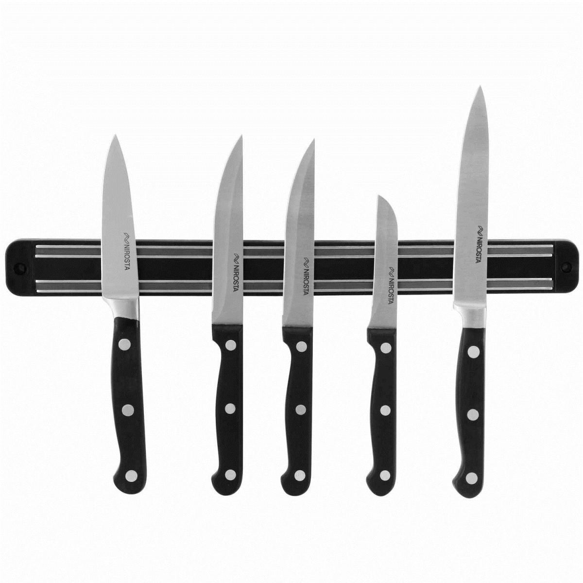 2 x 33 CM Black Magnetic Knife Holder