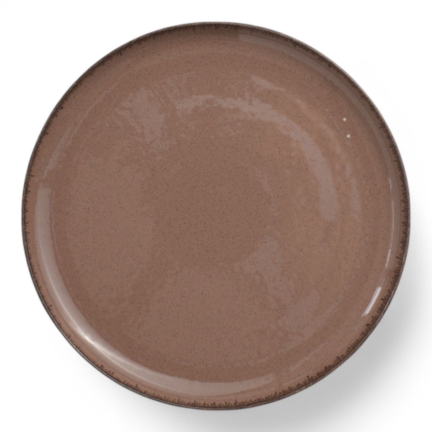 Porcelain Dinner Plate - Sanday Series, Chestnut Brown - 24cm Diameter