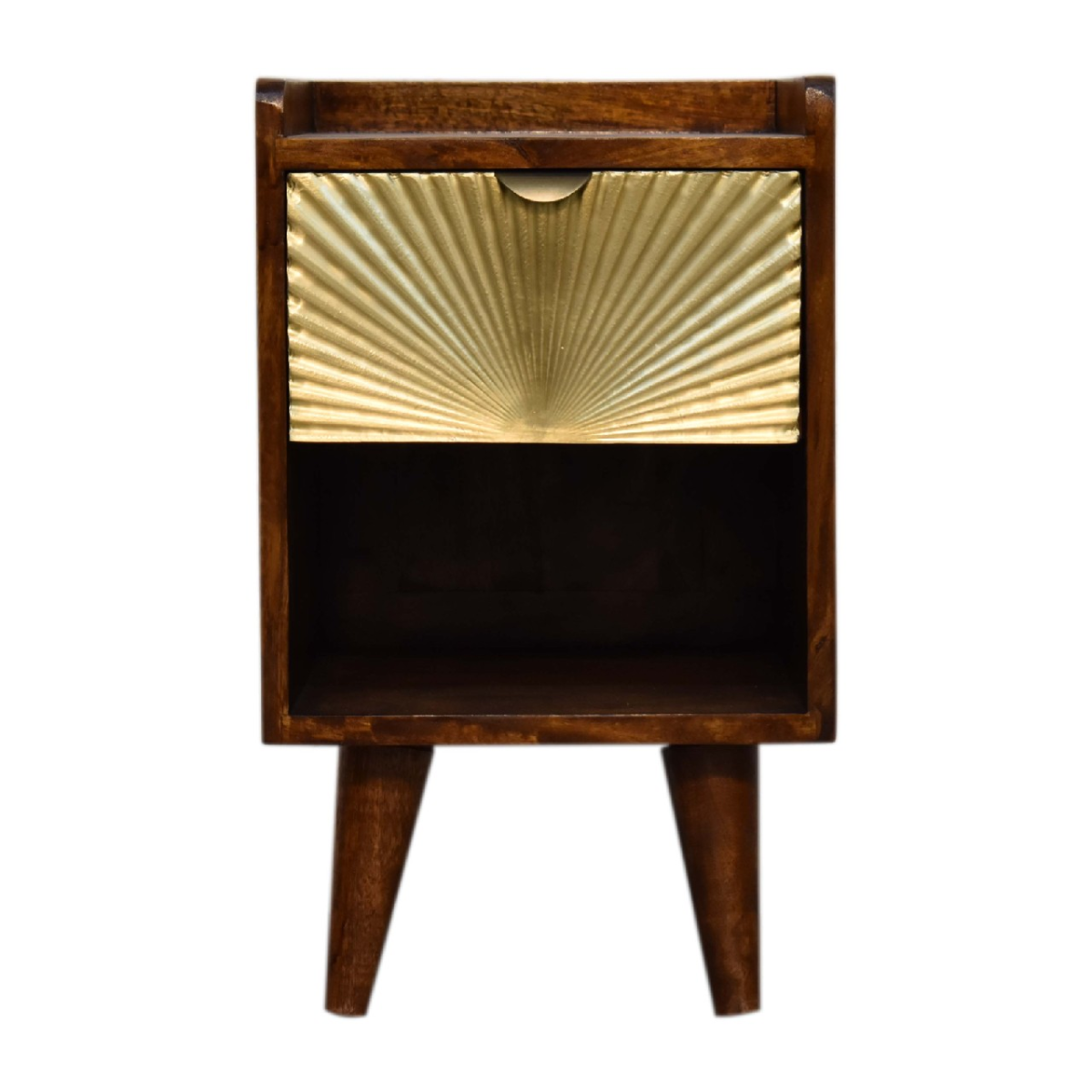 Artisan Furniture Solid Wood Mini Manila Gold 1 Drawer Bedside