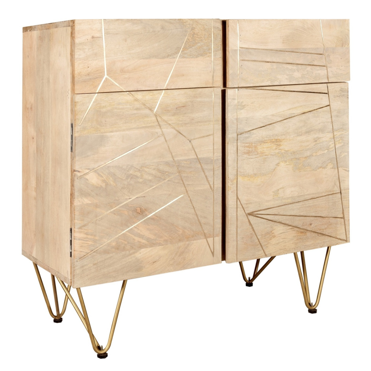 Light Gold 2 Door Medium Sideboard
