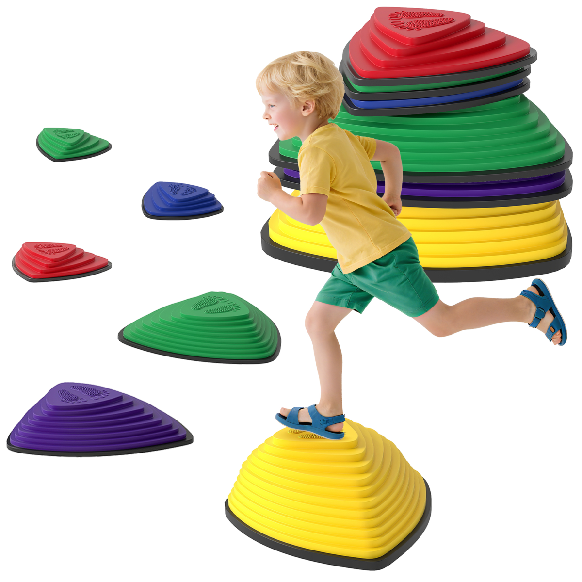 AIYAPLAY 6 Pieces Stepping Stones for Balance and Motor Skills