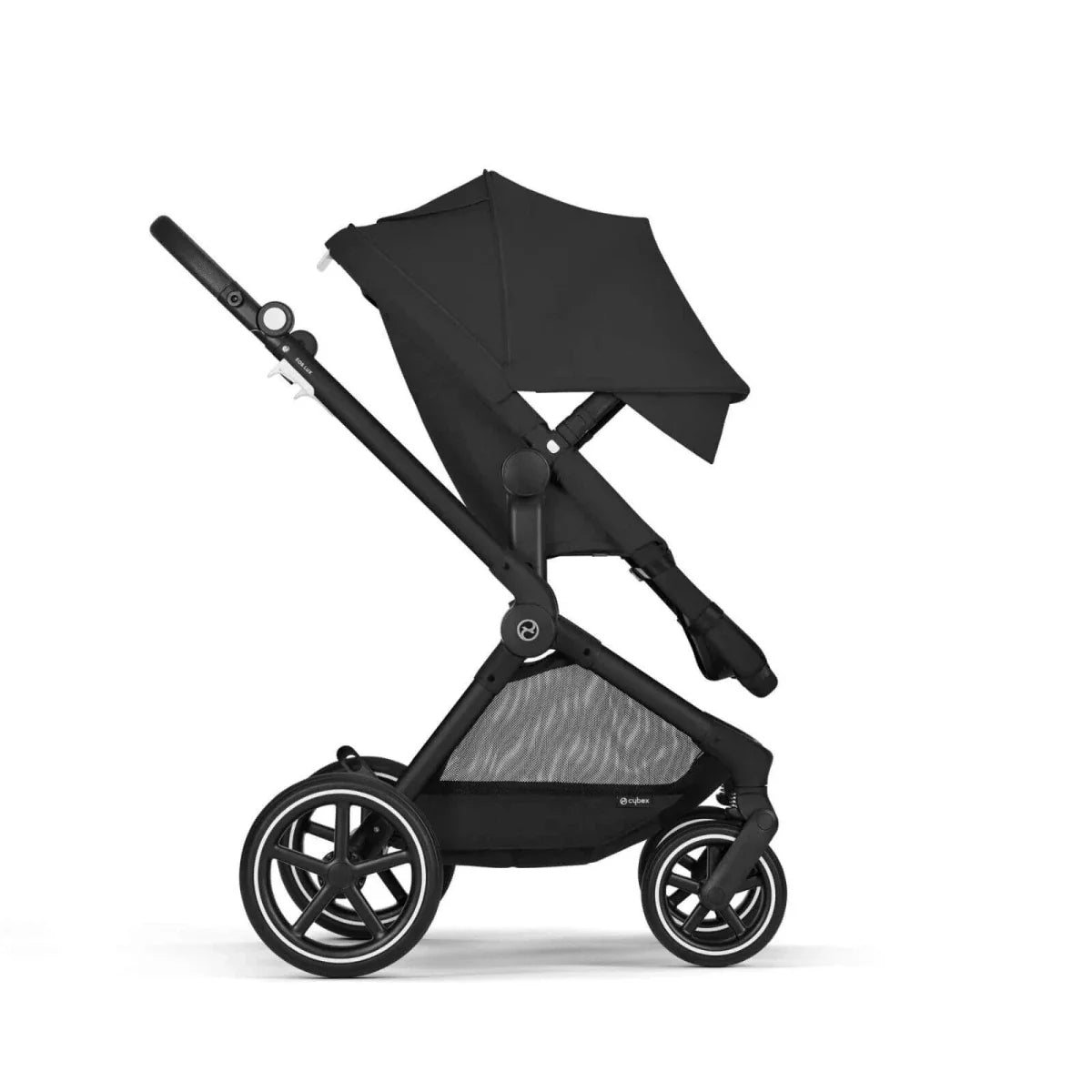Cybex EOS Lux Silver 2-in-1 Pushchair - Moon Black