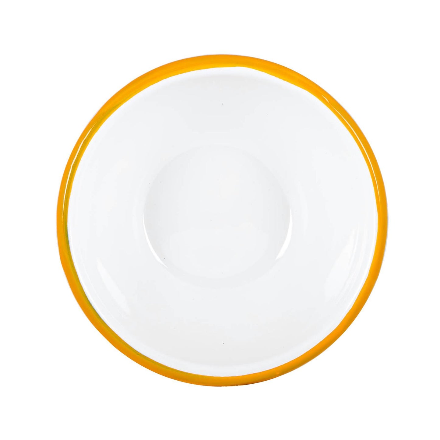 16cm White Enamel Bowls - Pack of Six