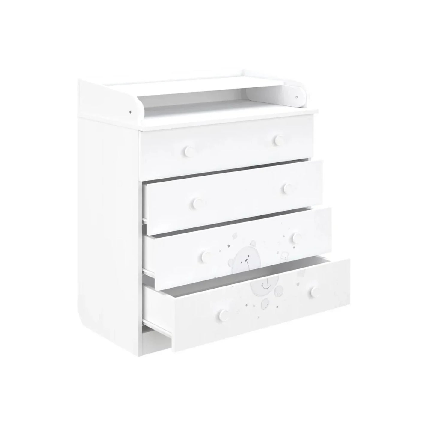 Shefa Kids 800 Teddy Changing Dresser - White