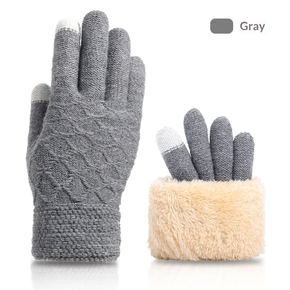 Autumn And Winter Touchscreen Gloves For Men With Fleece Lining