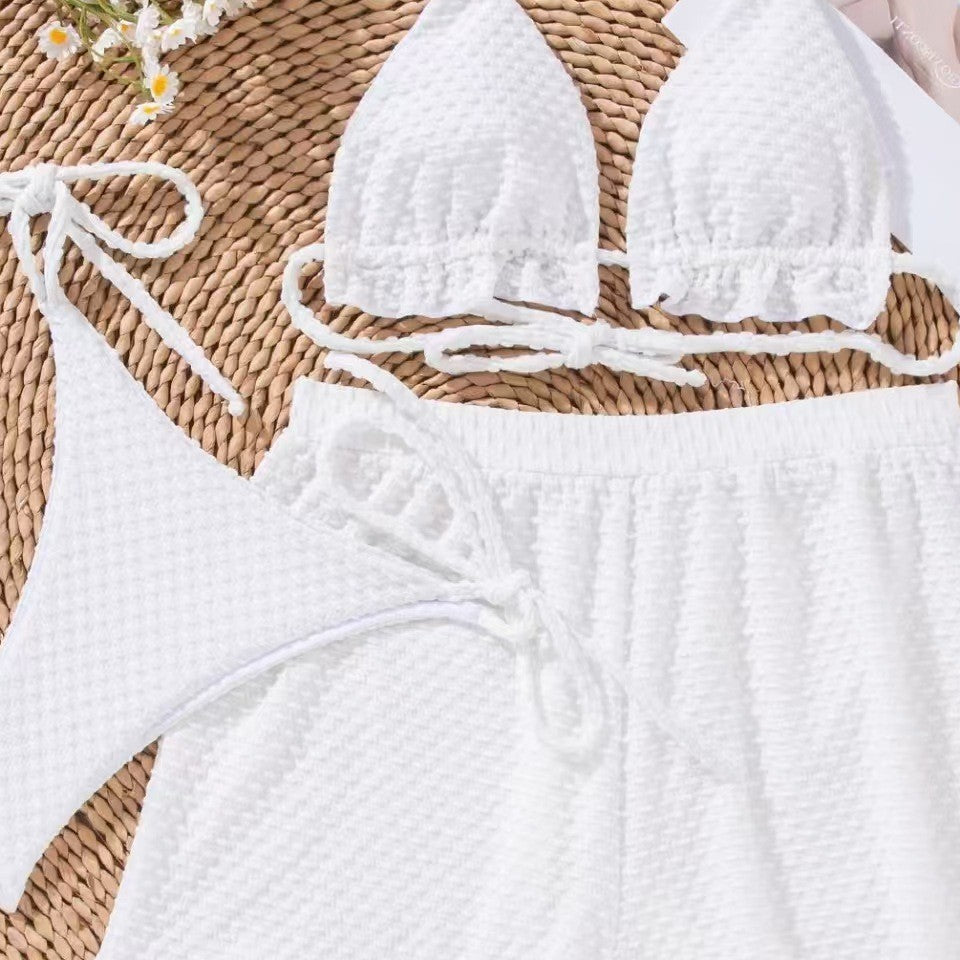 European And American-style Bikini Three-piece Swimsuit For Women