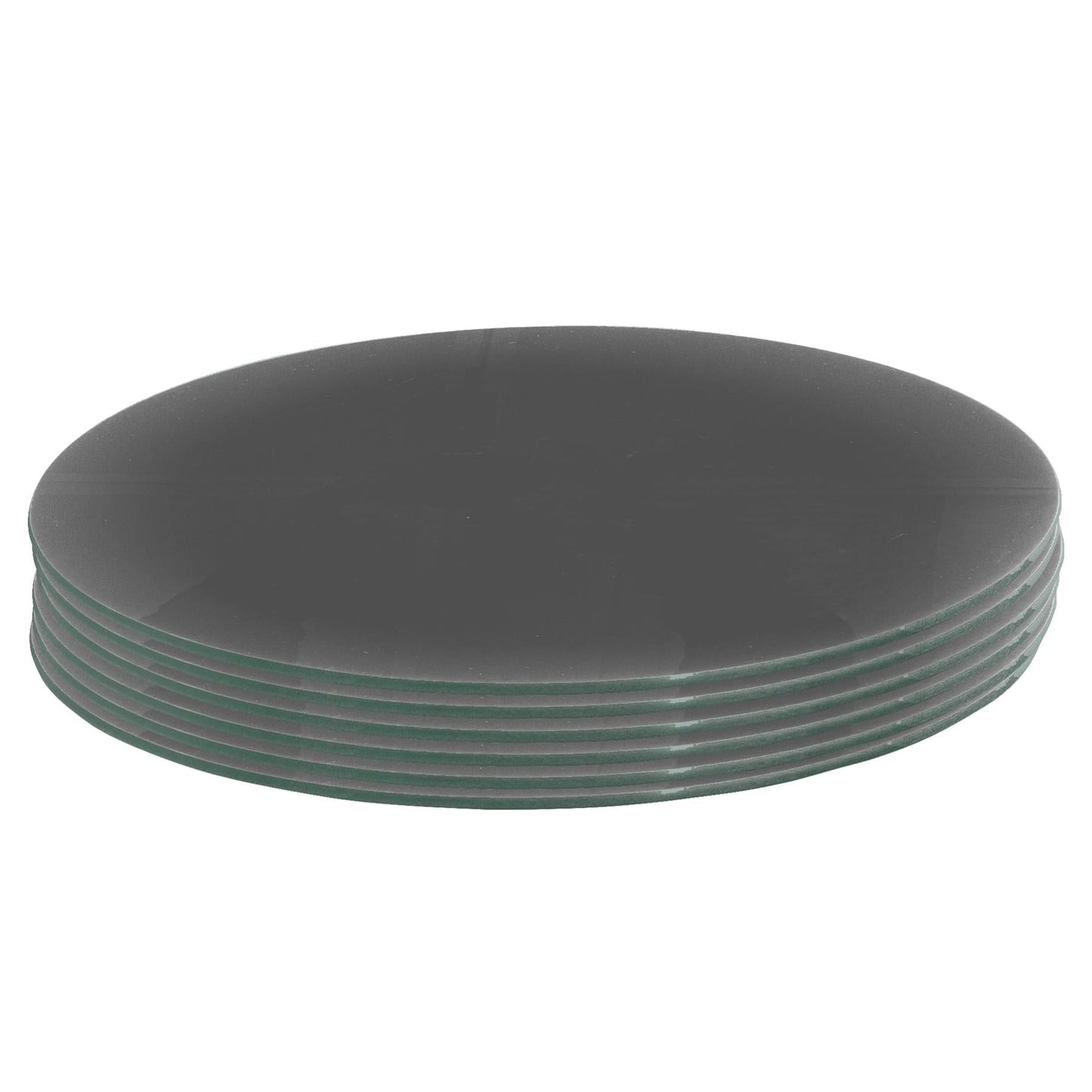 30cm Round Glass Placemats - Pack of Six