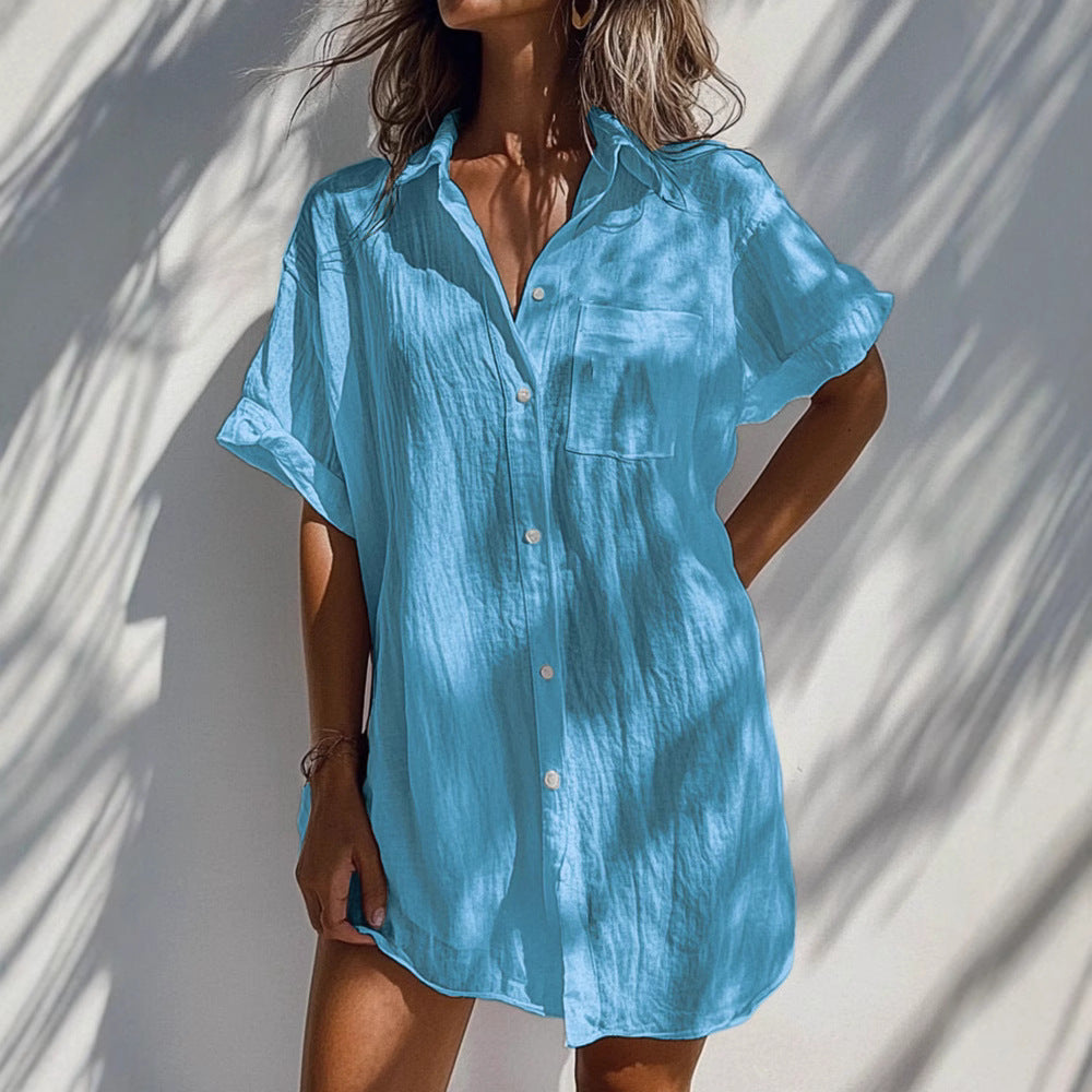 Long Cardigan Multi-color Women's Top Shirt