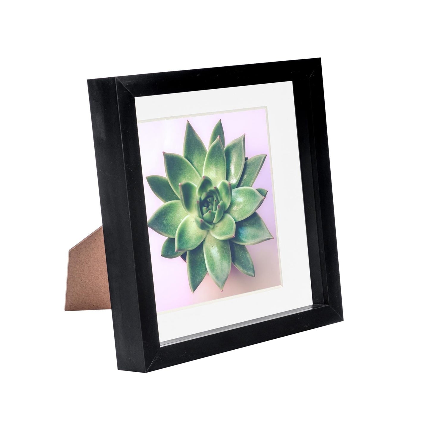 8" x 8" Black 3D Box Photo Frame - with 6" x 6" Mount