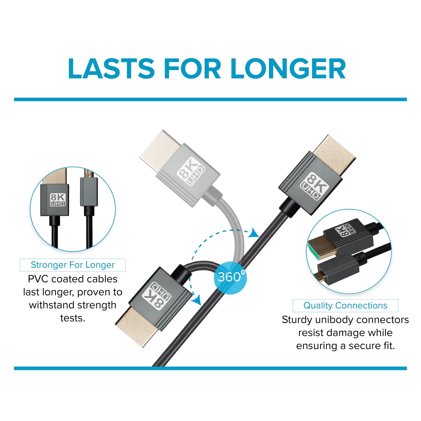 Maplin HDMI to Micro HDMI 8K Ultra HD Coiled Cable - Black, 1m